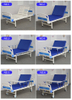 China Hospital Furniture Equipment Health Care Steel 2 Kurbeln Handbuch Zwei Funktion Krankenhausbetten Medizinischer Bettpreis für ältere Menschen