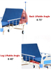 China Hospital Furniture Equipment Health Care Steel 2 Kurbeln Handbuch Zwei Funktion Krankenhausbetten Medizinischer Bettpreis für ältere Menschen