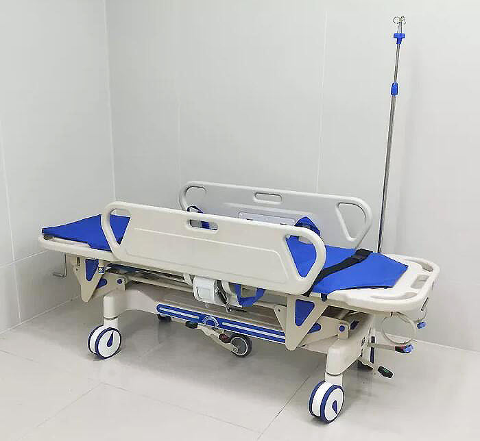 Hydraulikhandbuch Krankenhausbett ABS Plastik Medizinischer Notfallstierpatienten Transport Trolley
