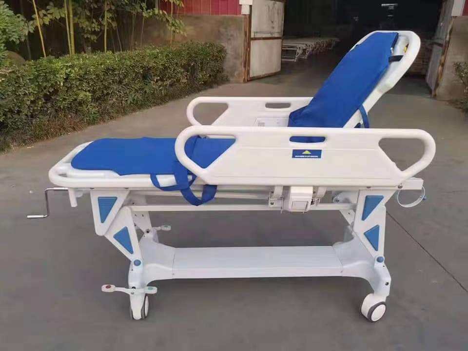 Krankenhaus Notfall Erste Hilfe ICU luxuriöser Flachfahrer Patiententransferausrüstung Ambulanzbett für Patientenraum