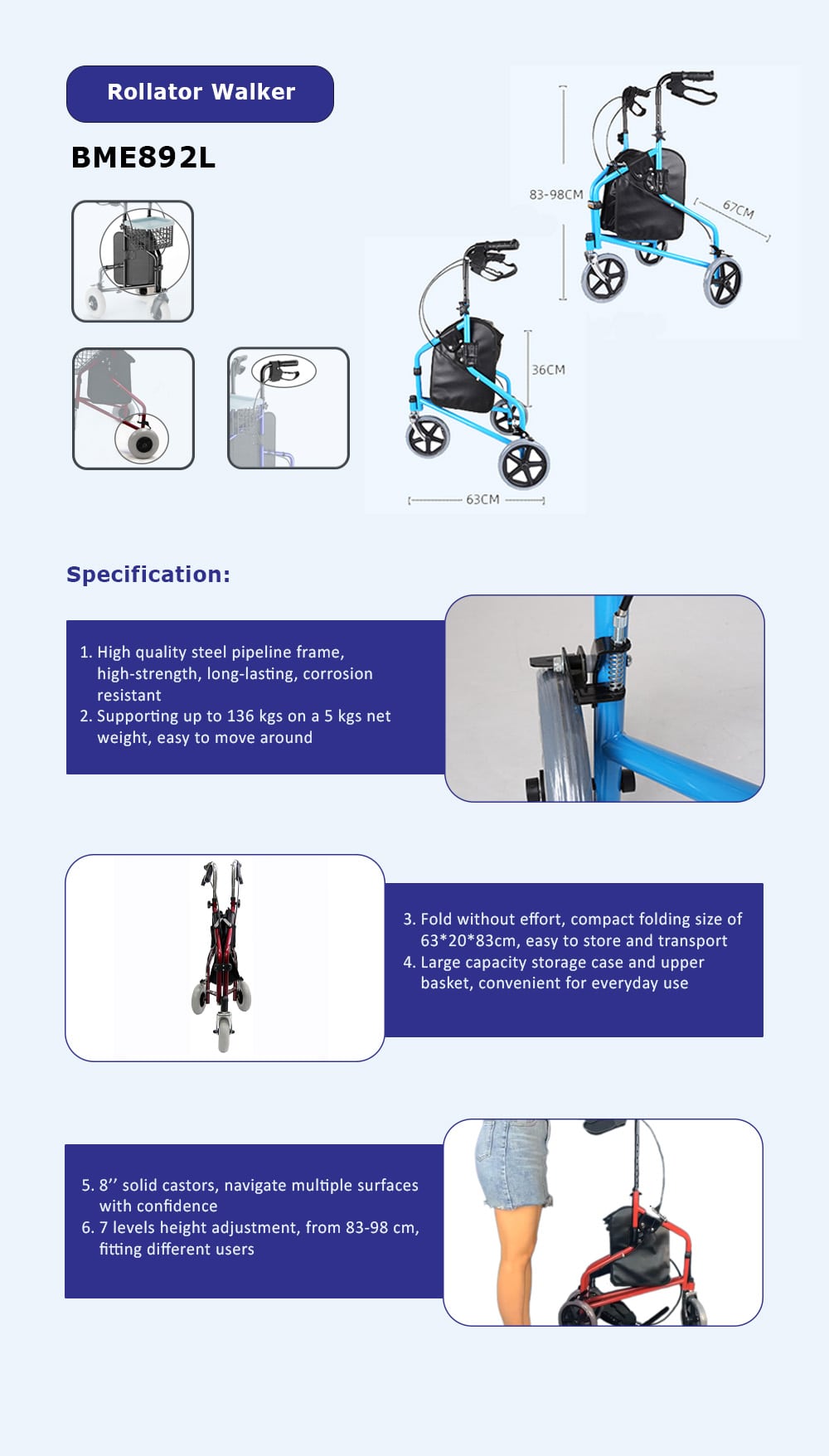 BME892L 3-Rad-Rollator