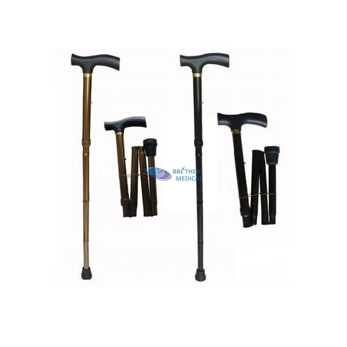 Faltbares Aluminium Walking Cane Verstellbare tragbare Krücke zum Gehen