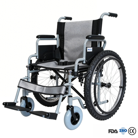 Großhandel Fat Tire All-Terrain Manueller Rollstuhl | Anpassbare Hinterräder und robuster Stahlrahmen