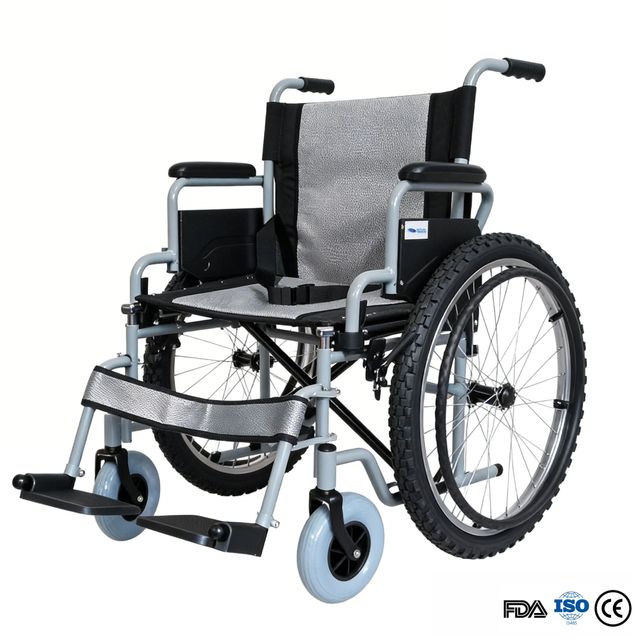 Großhandel Fat Tire All-Terrain Manueller Rollstuhl | Anpassbare Hinterräder und robuster Stahlrahmen