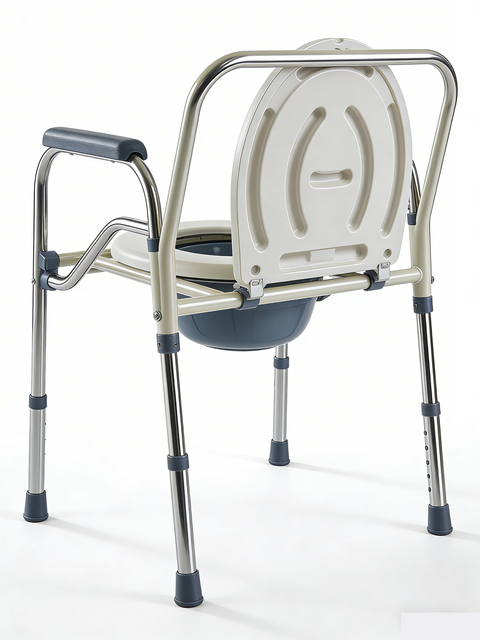  Klappbare Plastik -Kommode -Stuhl mit Toilettensitz Commode Stuhl mit Handläufeimer Toilette