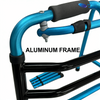 Blauer Gehhilfe aus Aluminium mit abnehmbaren Beinen
