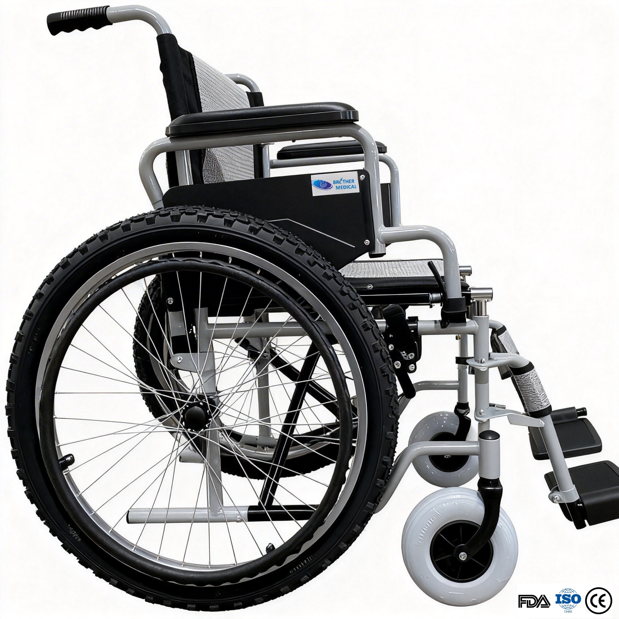 Großhandel Fat Tire All-Terrain Manueller Rollstuhl | Anpassbare Hinterräder und robuster Stahlrahmen