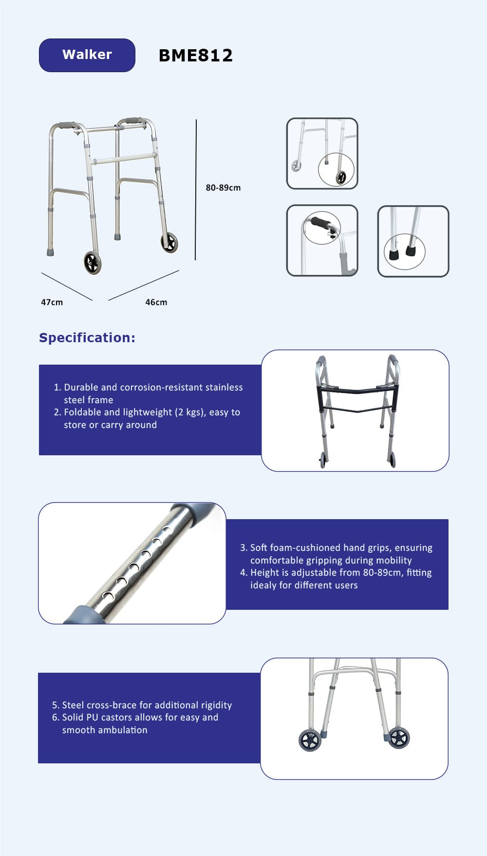 Beschreibung des Rollators BME812