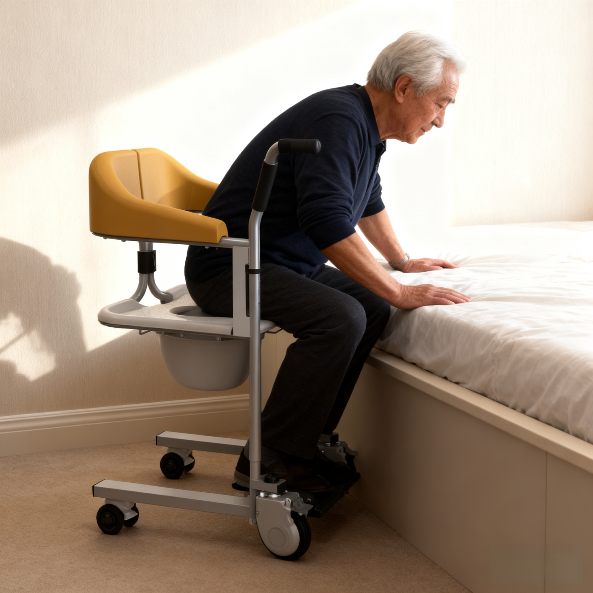 Patientenlifter-Transferstuhl aus Aluminium