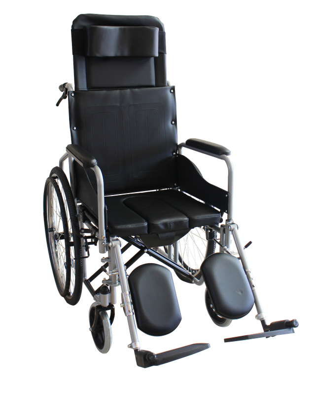 Transporttransferrollstuhl mit Commode