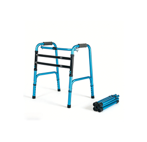 Blauer Gehhilfe aus Aluminium mit abnehmbaren Beinen