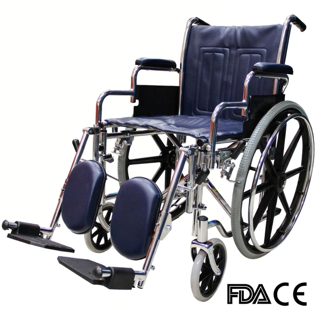 BME4618 Verchromter Bariatrie-Rollstuhl – 200 kg schwere Mobilität